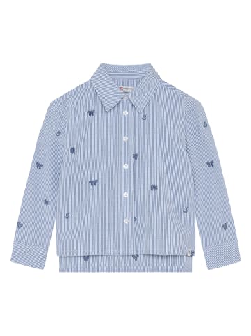 Noppies Bluse in Hellblau/ Weiß