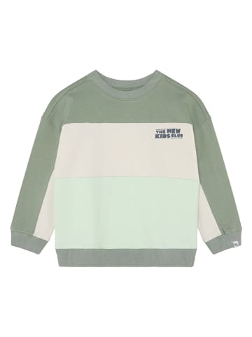 Noppies Sweatshirt in Grün/ Creme