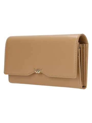 Wojas Leder-Geldbörse in Beige - (B)18 x (H)9,5 x (T)3 cm