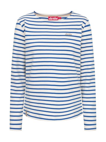 Derbe Longsleeve in Weiß/ Blau