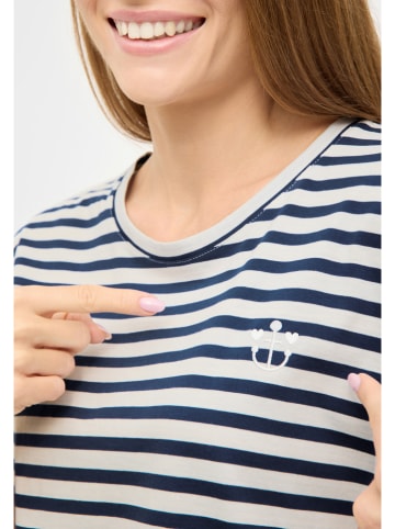 Derbe Shirt wit/donkerblauw