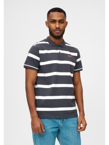 Derbe Poloshirt in Dunkelblau/ Weiß