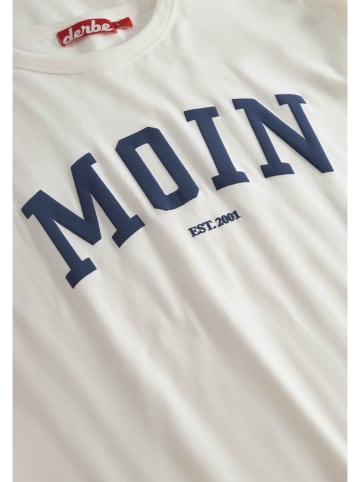Derbe Shirt in Weiß/ Dunkelblau