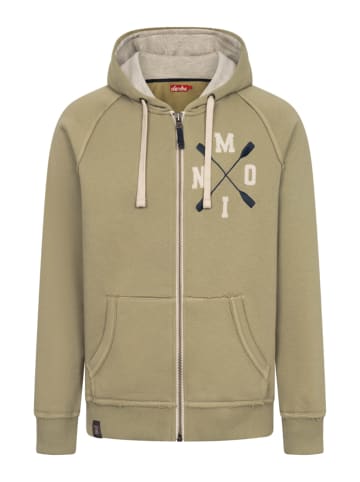 Derbe Sweatjacke in Khaki