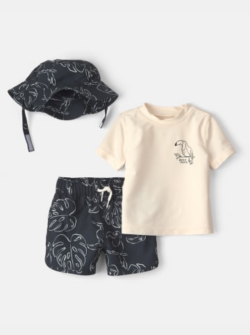 carter's 3-delige outfit beige/donkerblauw