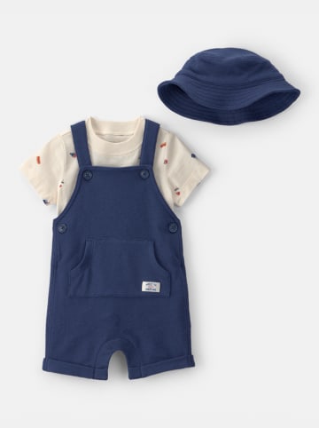 carter's 3-delige outfit beige/donkerblauw