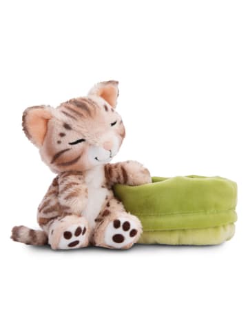 NICI Knuffeldier met mandje "Bengal Cat" - vanaf de geboorte