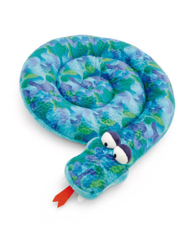 NICI Kussen "Snake" blauw - Ø 30 cm
