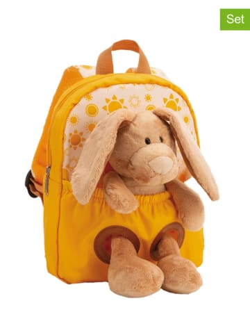 NICI 2-delige set: rugzak en knuffeldier "Rabbit" geel