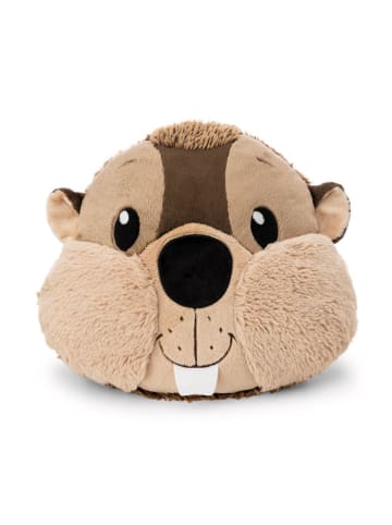 NICI Kissen "Beaver Harry Woodsnacker" in Braun - (L)32 x (B)27 cm