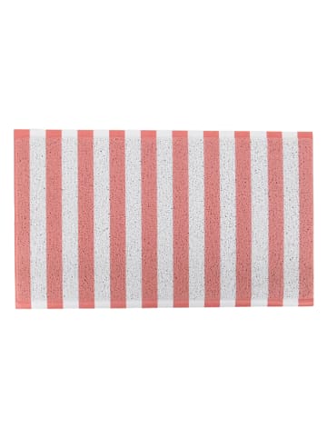 Artsy Wycieraczka "Pink Striped" w kolorze jasnoróżowo-białym - 40 x 70 cm