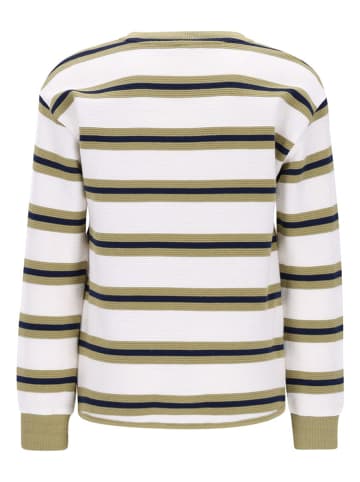 B.Nosy Sweatshirt "Stanley" in Weiß/ Khaki