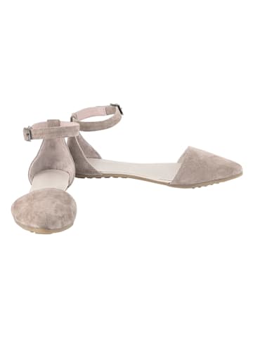Moosefield Leder-Spangenballerinas in Beige