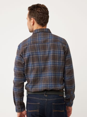 Mexx Blouse "Brushed" bruin/blauw