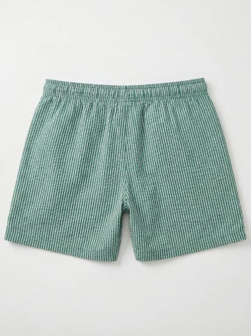 admas Badeshorts in Grün/ Weiß