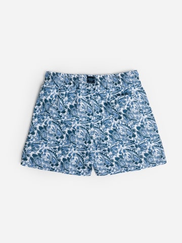 admas Badeshorts in Blau/ Weiß