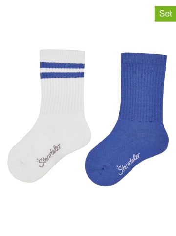 Sterntaler® 2er-Set: Socken in Blau/ Weiß
