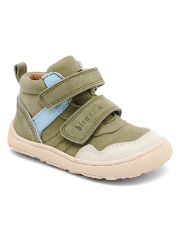 bisgaard Skórzane buty barefoot "Becky" w kolorze zielonym