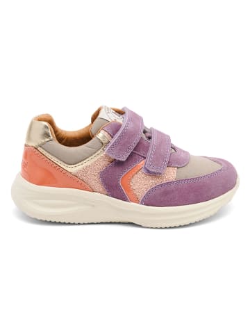 bisgaard Skórzane sneakersy "Yuki" w kolorze fioletowo-pomarańczowym