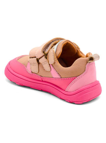 bisgaard Leder-Sneakers "Elroy" in Beige/ Pink