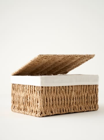 BELLA MAISON Aufbewahrungskorb ''Talie'' in Hellbraun - (B)30 x (H)15 x (T)21 cm