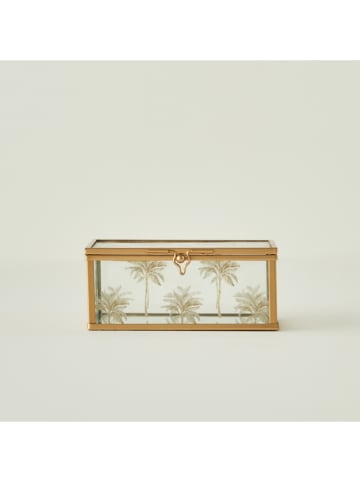BELLA MAISON Opbergbox ''Palm'' goudkleurig - (B)13 x (H)5 x (D)10 cm