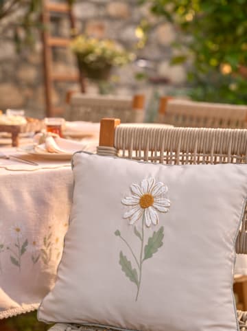 BELLA MAISON Kussensloop ''Daisy'' beige - (L)43 x (B)43 cm