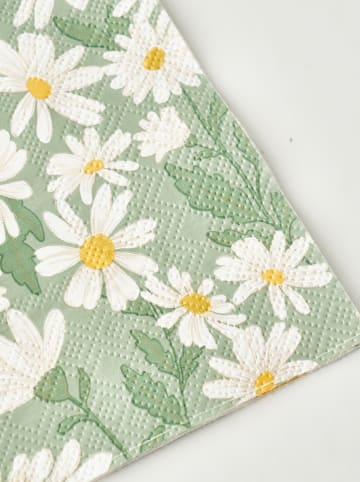 BELLA MAISON Serwetki (20 szt.) "Daisy" w kolorze zielonym