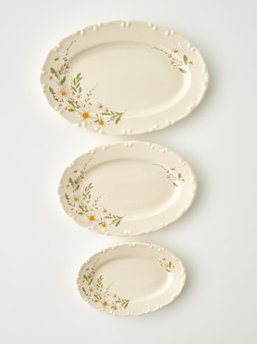 BELLA MAISON Serveerplateau ''Daisy'' crème - (L)20 x (B)13,5 cm
