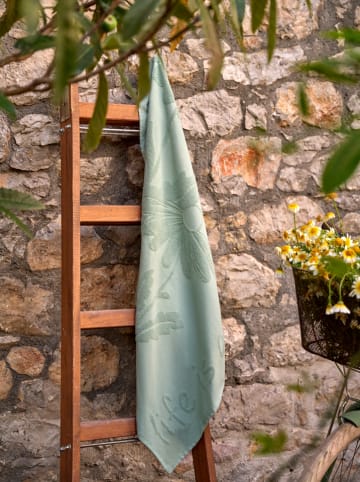 BELLA MAISON Ręcznik plażowy "Daisy" w kolorze zielonym - 160 x 90 cm