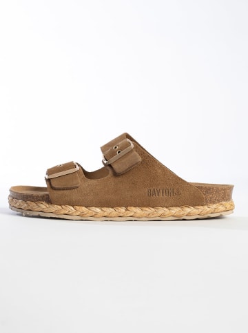 BAYTON Leren slippers "Atlas" lichtbruin