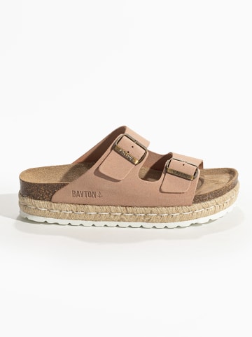 BAYTON Leder-Pantoletten "Olympe" in Rosa