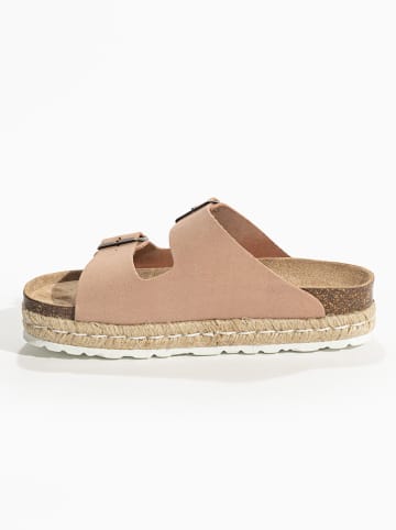 BAYTON Leren slippers "Olympe" lichtroze