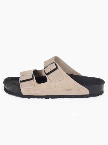 BAYTON Leren slippers "Atlas" beige