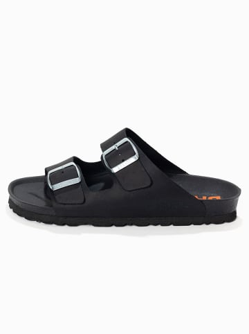 BAYTON Leren slippers "Atlas" zwart