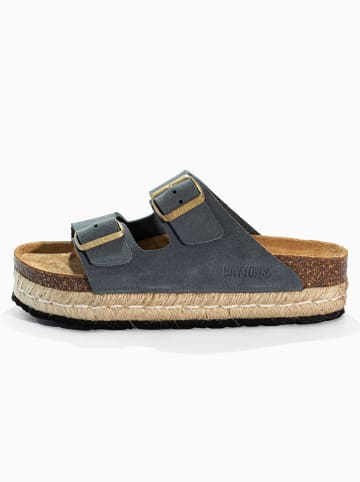 BAYTON Leren slippers "Alcee" grijs