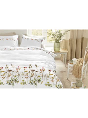 Beddinghouse Flanellen beddengoedset  "Winter Tale" wit/groen