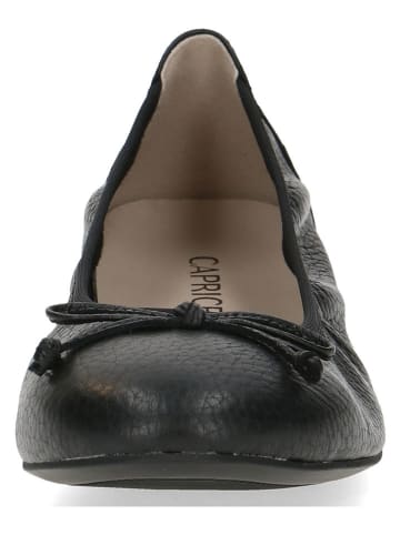 Caprice Leder-Ballerinas in Schwarz
