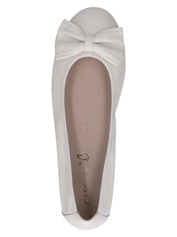 Caprice Leder-Ballerinas in Creme
