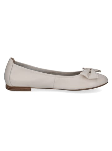 Caprice Leder-Ballerinas in Creme