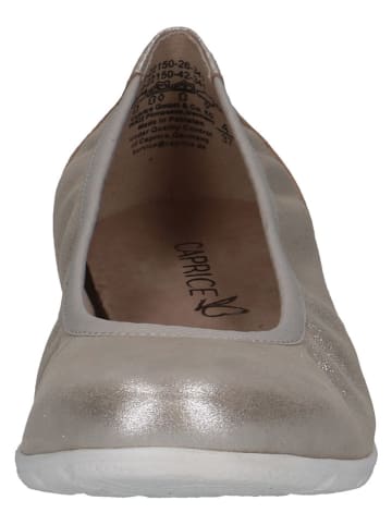 Caprice Leren ballerina's beige