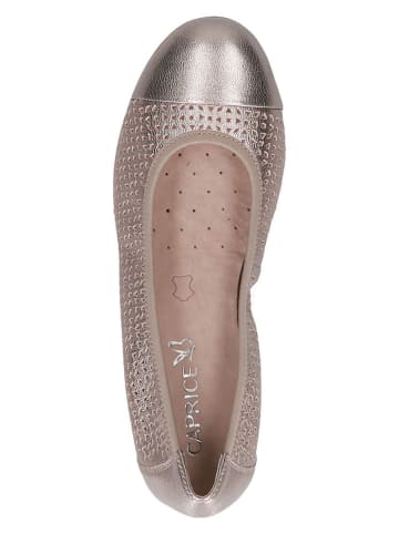 Caprice Leren ballerina's taupe