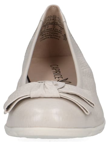 Caprice Leder-Ballerinas in Creme