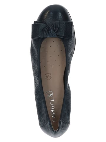 Caprice Leder-Ballerinas in Schwarz