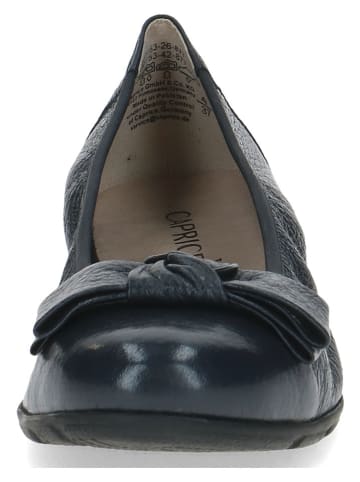 Caprice Leder-Ballerinas in Schwarz