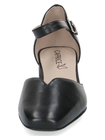 Caprice Leder-Spangenpumps in Schwarz