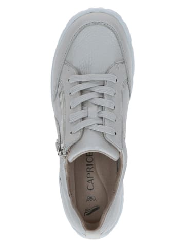 Caprice Skórzane sneakersy w kolorze beżowym