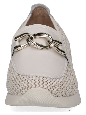 Caprice Leder-Slipper in Creme