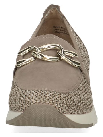 Caprice Leren instappers taupe