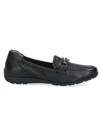 Caprice Leder-Mokassins in Schwarz